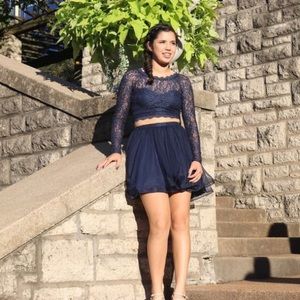 Navy Blue Homecoming Dress